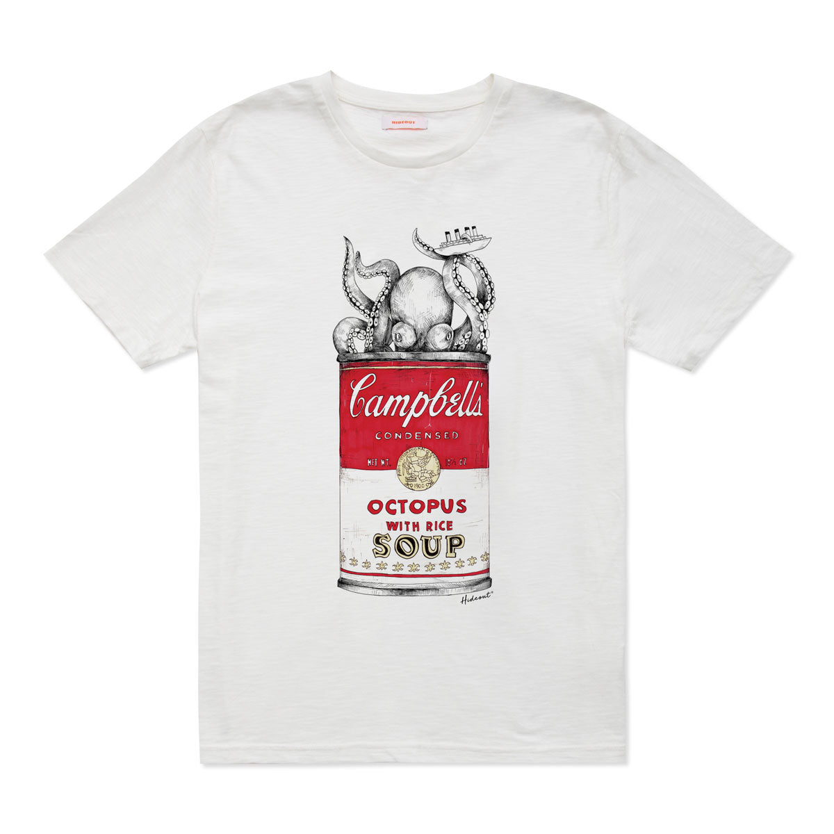 Octopus red t-shirt uomo