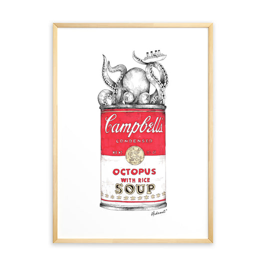 Octopus red stampa Fine Art