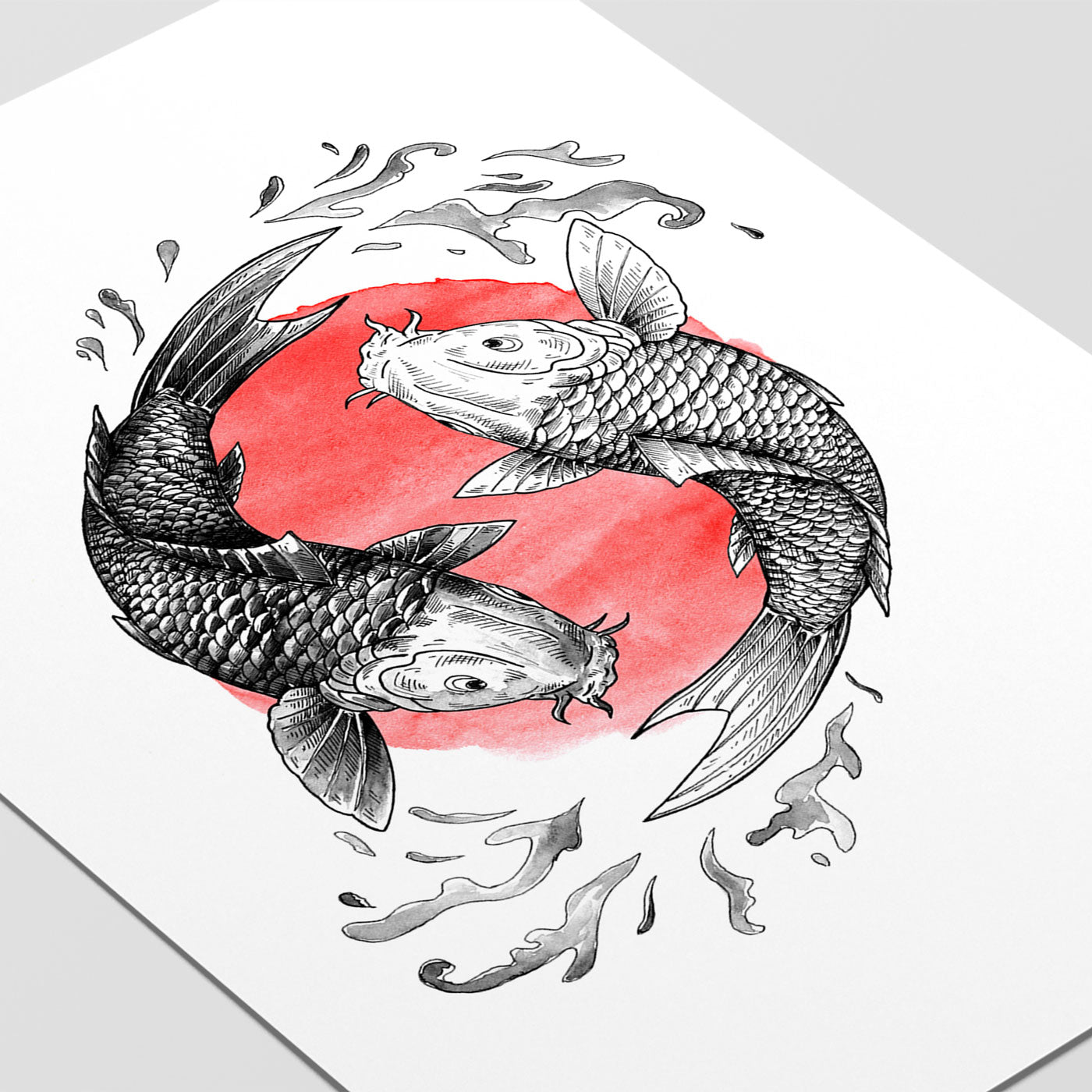 Koi Fish, stampa Fine Art