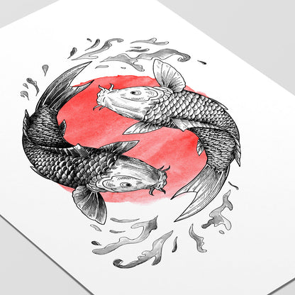 Koi Fish, stampa Fine Art
